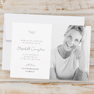 Cartão De Agradecimento Celebração da Foto Simples e Moderna da Vida