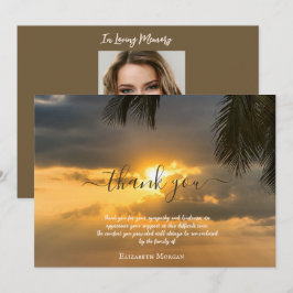 Cartão De Agradecimento Celebração Da Vida Em Palm Sunset