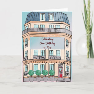 Cartão De Agradecimento Celebração de aniversário em Paris, França