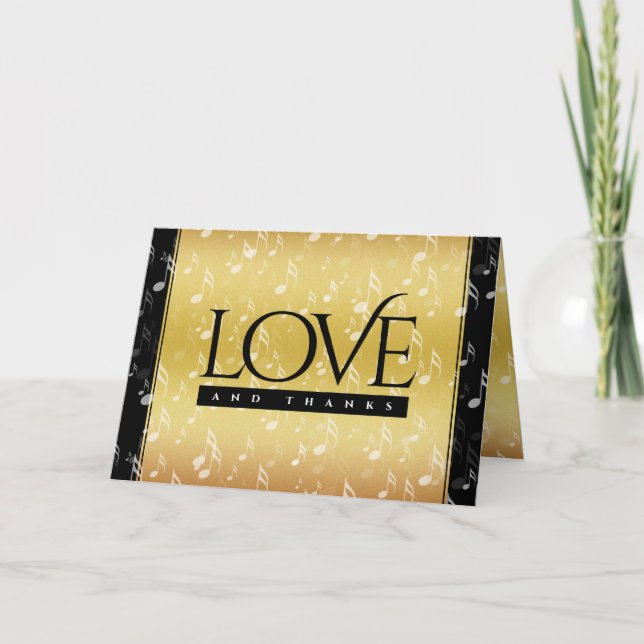 Cartão De Agradecimento Celebração do 27º aniversário do Casamento Musical (Frente)