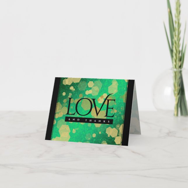 Cartão De Agradecimento Celebração do aniversário de casamento do Elegante (Frente)