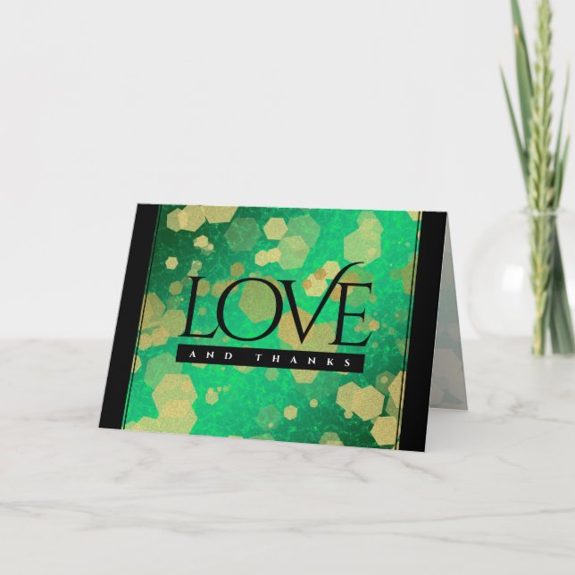 Cartão De Agradecimento Celebração do aniversário de casamento do Elegante (Frente)