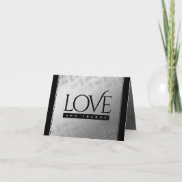 Cartão De Agradecimento Celebração do Aniversário do Casamento de Aço Eleg