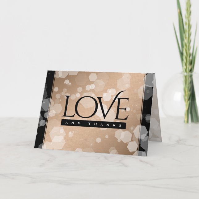 Cartão De Agradecimento Celebração do Aniversário do Casamento Linen 28 (Frente)