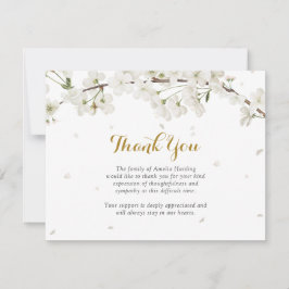 Cartão De Agradecimento Celebração Funeral Do Flor Branco Da Vida