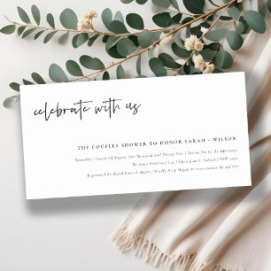 Cartão De Agradecimento Celebrar Convidado Para Chá De Caligrafia