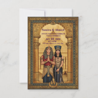 Cartão De Agradecimento Celebrate Your Love with an Egyptian Pharaoh Weddi