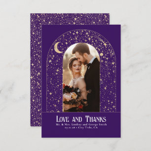 Cartão De Agradecimento Celestial e Mística Noite Estrelada Obrigado Foto