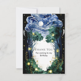 Cartão De Agradecimento Celestial Firefly Woodland Birthday