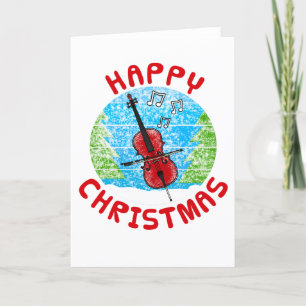 Cartão De Agradecimento Cello Christmas Card Cellist String Musical