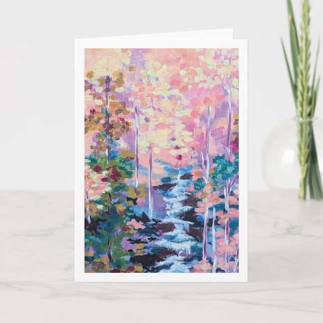 Cartão De Agradecimento Cena Colorida Faça Mais (Frente)