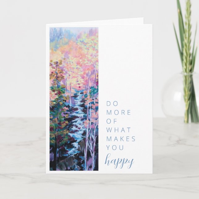 Cartão De Agradecimento Cena Colorida Faça Mais (Frente)