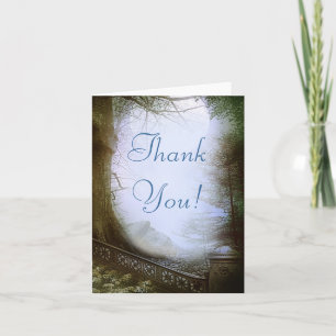 Cartão De Agradecimento Cena da Floresta Encantada Obrigado