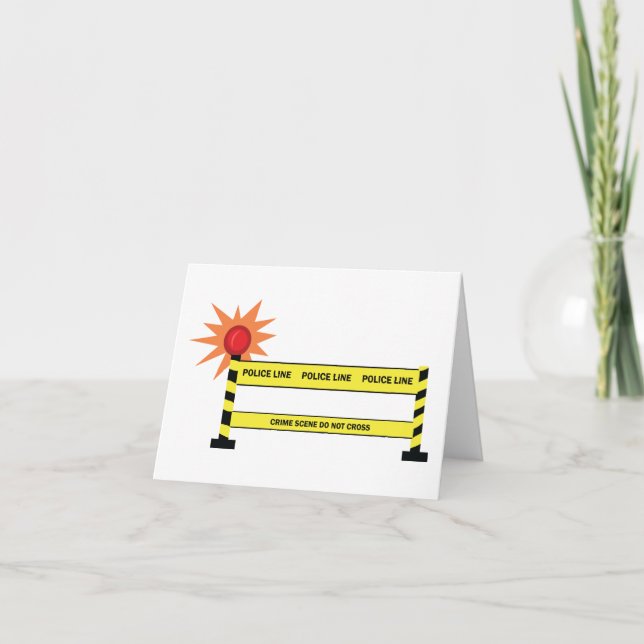 Cartão De Agradecimento Cena de Crime na Linha de Polícia (Frente)