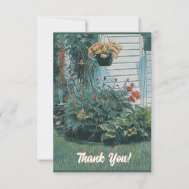 Cartão De Agradecimento Cena de Jardim