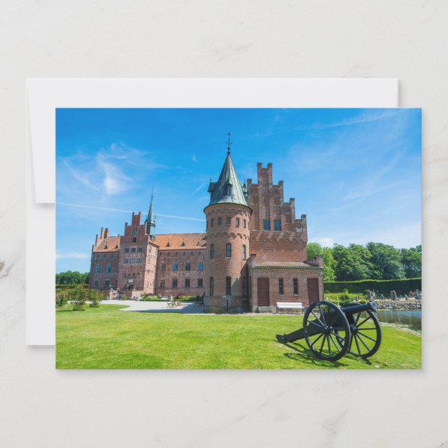 Cartão De Agradecimento Cena do Castelo Egeskov (Frente)