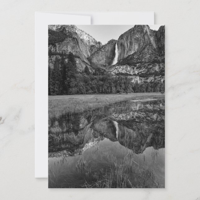 Cartão De Agradecimento Cenário da Cachoeira Superior de Yosemite (Frente)