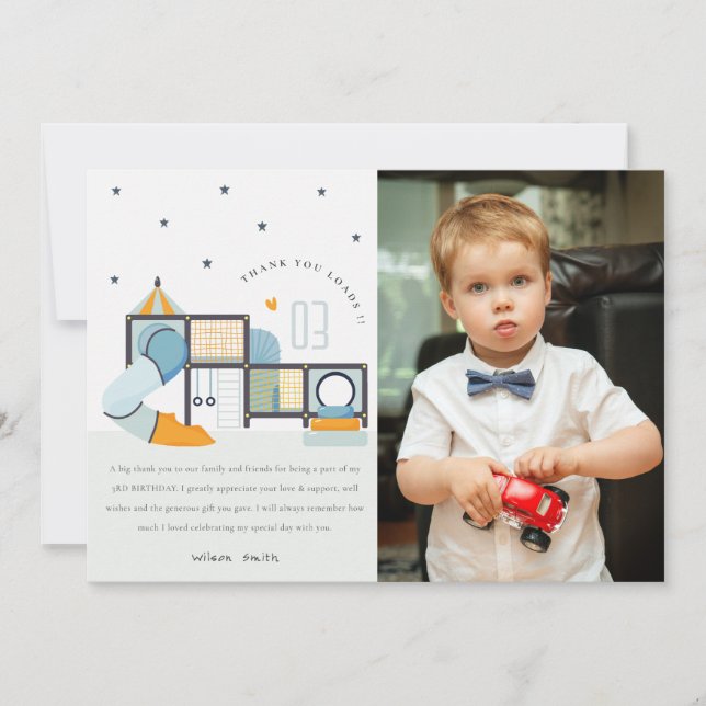 Cartão De Agradecimento Centro de Recreação Infantil Soft Play Foto de Ani (Frente)