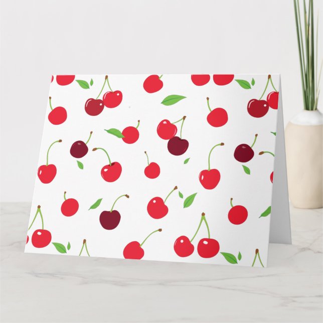 Cartão De Agradecimento Cereja 4 (Frente)
