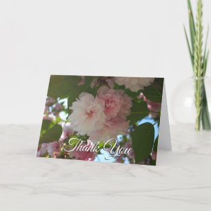 Cartão De Agradecimento Cerejeira de Flores Duplas I Floral de Primavera