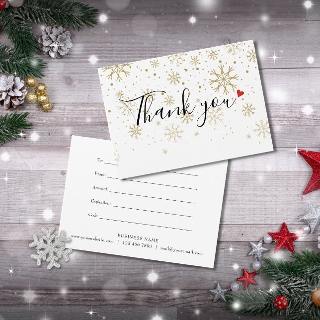Cartão De Agradecimento Certificado de Presente de Natal para Negócios (Criador carregado)