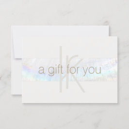 Cartão De Agradecimento Certificado de Presente de Seashell Moderno do Mon