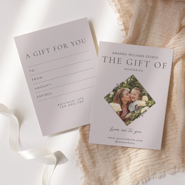 Cartão De Agradecimento Certificados de Cartão-Presente para Fotógrafo (Criador carregado)