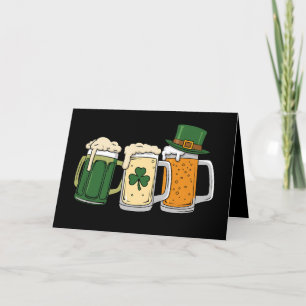 Cartão De Agradecimento Cerveja Irlandesa Bandeira da Irlanda Dia de São P