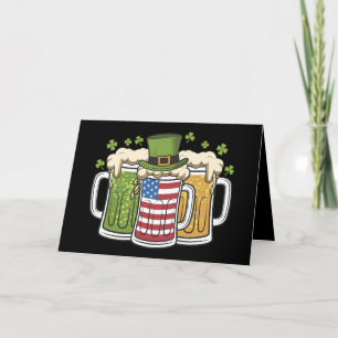 Cartão De Agradecimento Cerveja Irlandesa Irlanda EUA Bandeira Americana S
