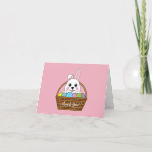 Cartão De Agradecimento Cesta de OvoHunt de Páscoa coagulenta Personaliz