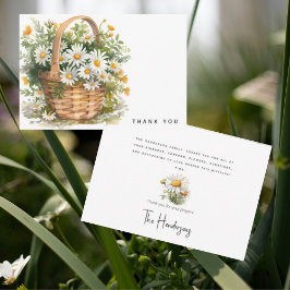 Cartão De Agradecimento Cesto de Cores-d'Água das Disias em Recepção Obrig