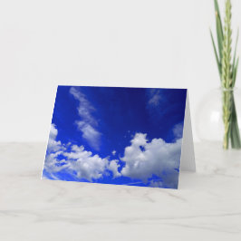 Cartão De Agradecimento Céu Azul com Nuvens