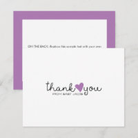 Chá de Bebê Coração Roxo Fofo Obrigado