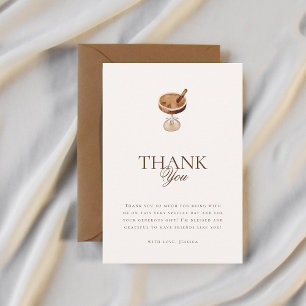 Cartão De Agradecimento Chá de Bebê de Amor de Café Espresso
