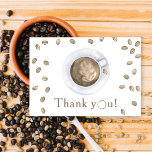 Cartão De Agradecimento Chá de bebê de café em infusão Obrigado