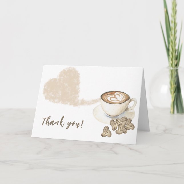 Cartão De Agradecimento Chá de bebê de café sendo preparado Obrigado (Frente)