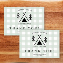 Cartão De Agradecimento Chá de bebê de camping - Obrigado