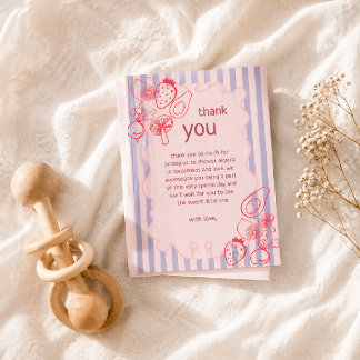 Cartão De Agradecimento Chá de Bebê do Mercado de Produtores Locais Desenh