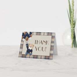 Cartão De Agradecimento Chá de Bebê do Urso Vintage