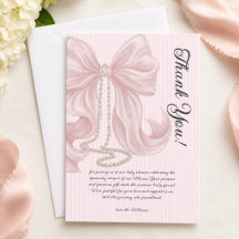 Chá de Bebê Elegante com Laço Listrado Bege Rosa