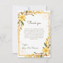 Chá de Bebê Floral em Aquarela Amarela Elegante