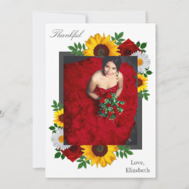 Cartão De Agradecimento Chá de Bebê Floral Tradicional