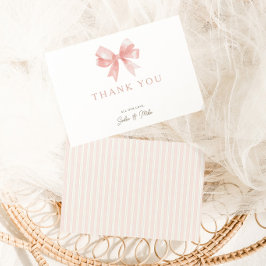 Cartão De Agradecimento Chá de Bebê Menina Arco Rosa Feminino