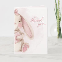 Chá de Bebê Rosa Watercolor Coelhinho Fofo 