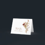 Cartão De Agradecimento Chá de Bebê Rústico Boho Terroso Botânico<br><div class="desc">Cartão de Agradecimento Personalizado para Chá de Bebê Rústico Boho Terroso Botânico</div>