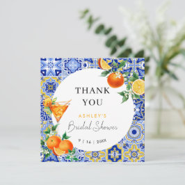 Cartão De Agradecimento Chá de Bebê Spritz Mediterranean Arch