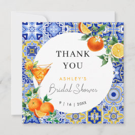 Cartão De Agradecimento Chá de Bebê Spritz Mediterrâneo Arq