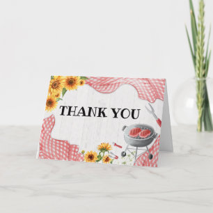 Cartão De Agradecimento Chá de Bebê Sunflower Baby Q
