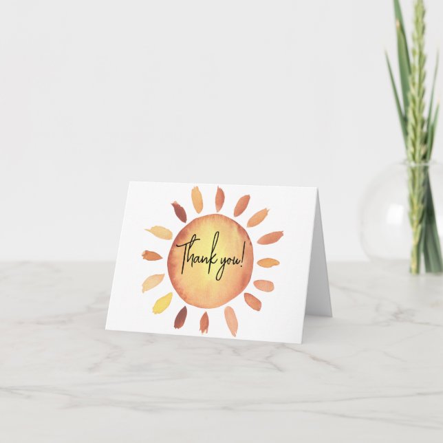 Cartão De Agradecimento Chá de bebê Sunshine (Frente)