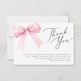 Cartão De Agradecimento Chá de casamento Arco cor-de-rosa